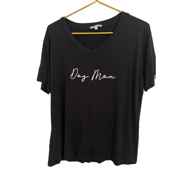 Mary square Tops - Mary Square black t-shirt Size L says Dog Mom